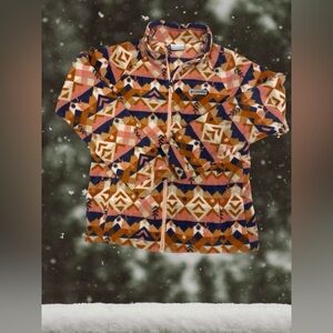 Columbia fleece jacket, youth size extra large unisex multicolor